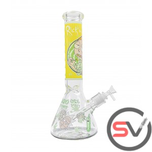 RICK AND MORTY 420 TIME GLASS BEAKER  14inch